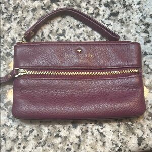 2/$10 Kate Spade Purple Leather Clutch Wristlet